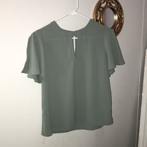 green blouse